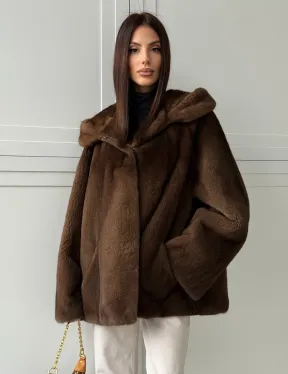 Автоледи с капюшоном из норки KOPENHAGEN FUR