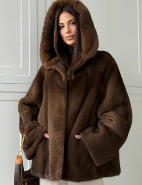 Автоледи с капюшоном из норки KOPENHAGEN FUR