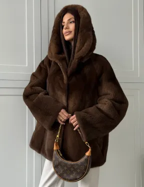 Автоледи с капюшоном из норки KOPENHAGEN FUR