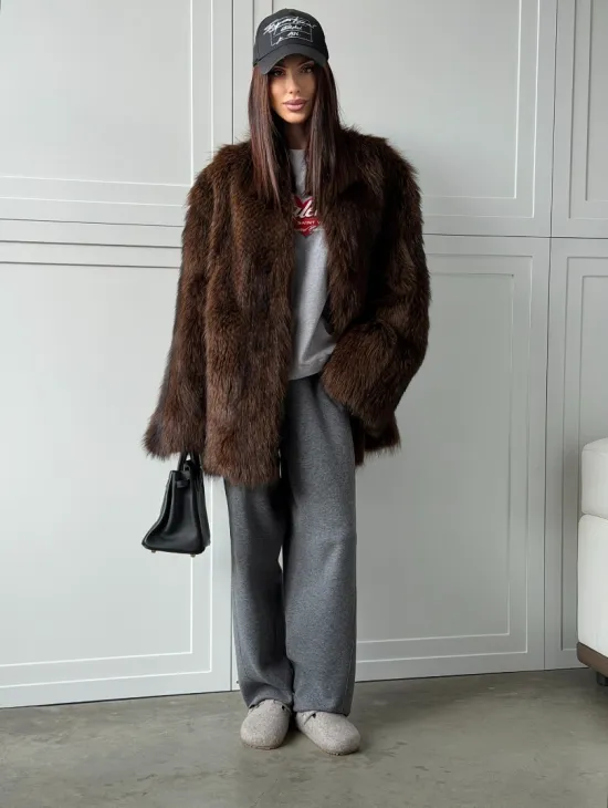 Жакет - полушубок из меха финского енота Saga