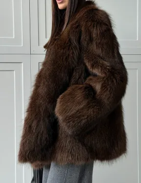 Жакет - полушубок из меха финского енота Saga