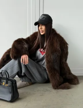 Жакет - полушубок из меха финского енота Saga