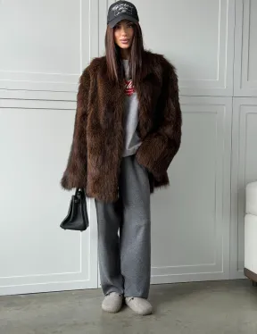 Жакет - полушубок из меха финского енота Saga