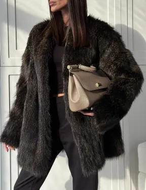 Женский полушубок из меха Финского енота Saga