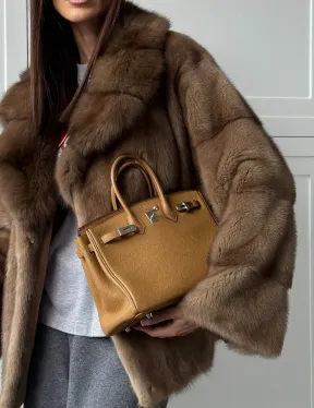 Куртка из меха норки - воротник куница