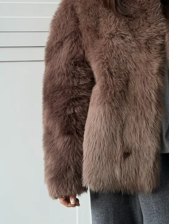 Дубленка из тосканы цвет taupe