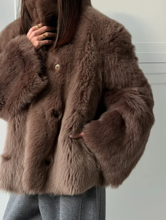 Дубленка из тосканы цвет taupe