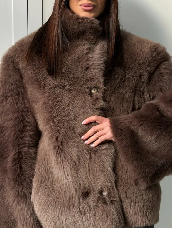 Дубленка из тосканы цвет taupe