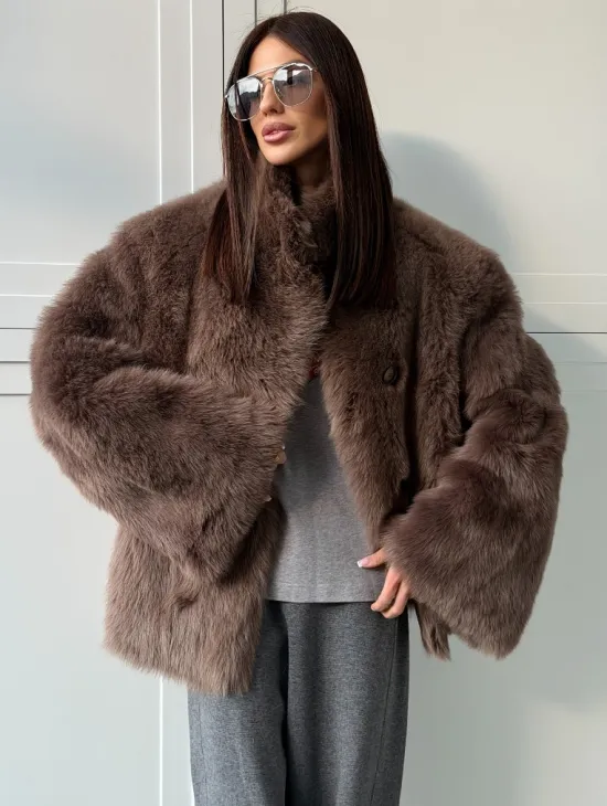 Дубленка из тосканы цвет taupe