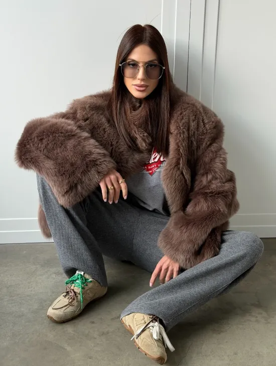 Дубленка из тосканы цвет taupe