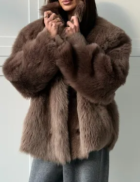 Дубленка из тосканы цвет taupe