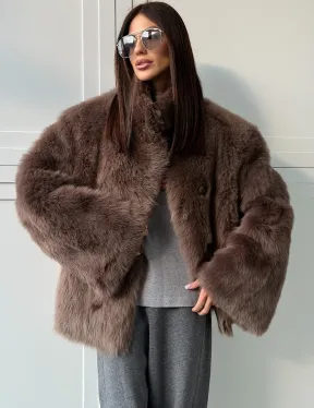 Дубленка из тосканы цвет taupe