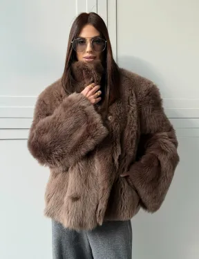 Дубленка из тосканы цвет taupe