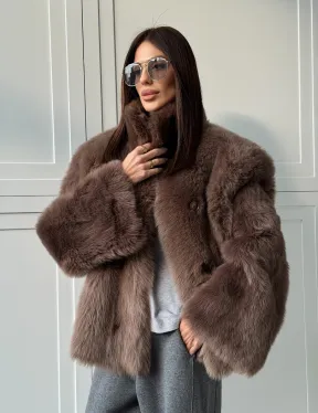 Дубленка из тосканы цвет taupe