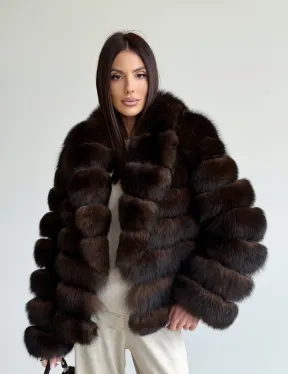 Шуба песцовая под соболь