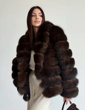 Шуба песцовая под соболь