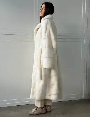 Шикарная норковая шуба White Velvet Premium