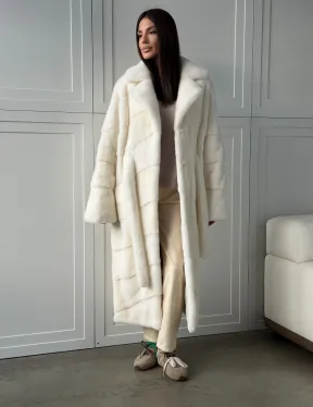 Шикарная норковая шуба White Velvet Premium