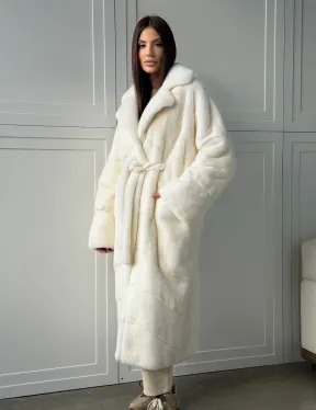 Шикарная норковая шуба White Velvet Premium