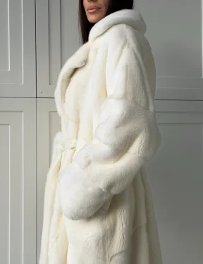 Шикарная норковая шуба White Velvet Premium