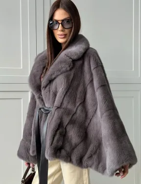 Автоледи норковая, модель -  «Летучая мышь»