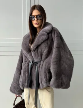 Автоледи норковая, модель -  «Летучая мышь»