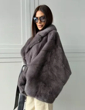 Автоледи норковая, модель -  «Летучая мышь»