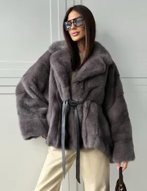 Автоледи норковая, модель -  «Летучая мышь»