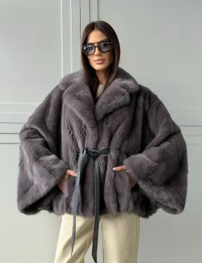 Автоледи норковая, модель -  «Летучая мышь»