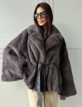 Автоледи норковая, модель -  «Летучая мышь»