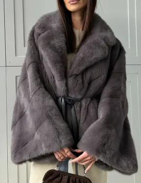 Автоледи норковая, модель -  «Летучая мышь»