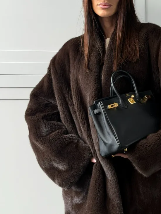 Куртка из норки с V - образным воротом