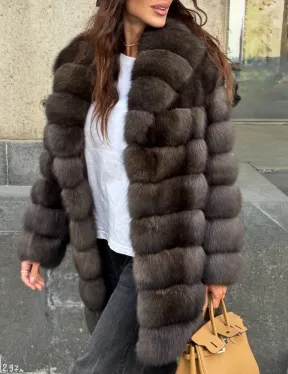 Шуба из меха баргузинского соболя - седена 2