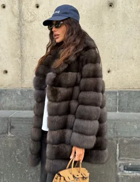 Шуба из меха баргузинского соболя - седена 2