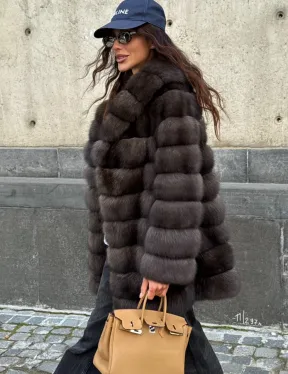 Шуба из меха баргузинского соболя - седена 2