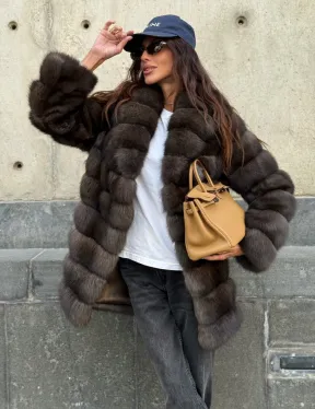 Шуба из меха баргузинского соболя - седена 2