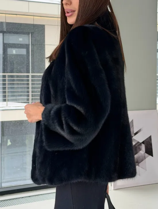 Укороченный норковый жакет - фото 1