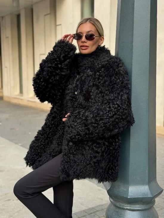 Дубленка из натуральной овчины Тиградо