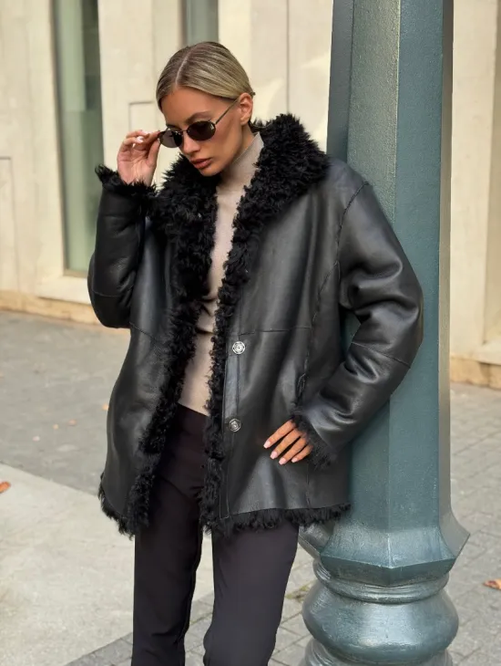 Дубленка из натуральной овчины Тиградо