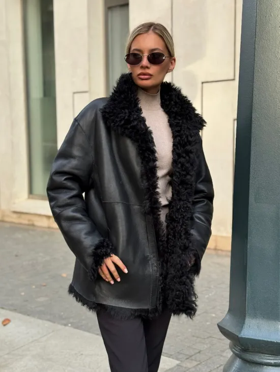 Дубленка из натуральной овчины Тиградо