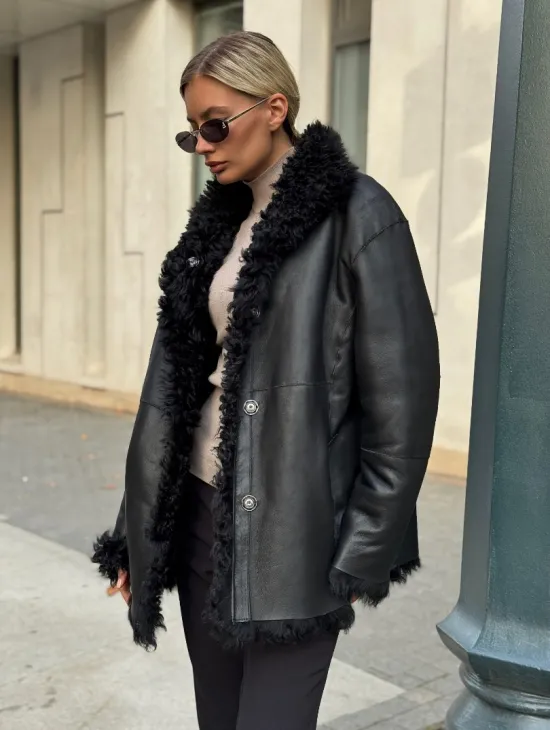 Дубленка из натуральной овчины Тиградо