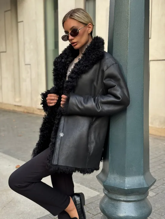 Дубленка из натуральной овчины Тиградо