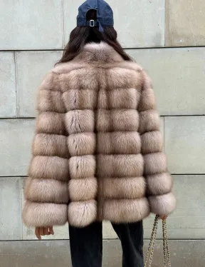 Шуба из меха куницы