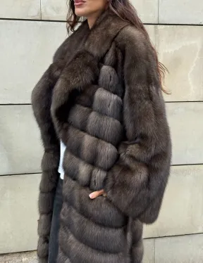 Шуба из меха баргузинского соболя