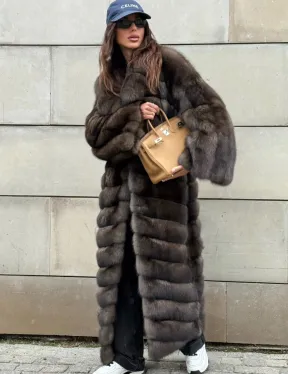 Шуба из меха баргузинского соболя