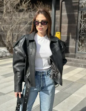 Косуха женская из натуральной кожи