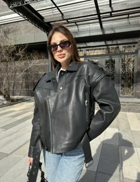 Косуха женская из натуральной кожи