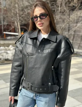 Косуха женская из натуральной кожи