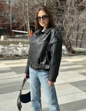 Косуха женская из натуральной кожи