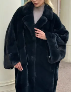 Зеленая норковая шуба